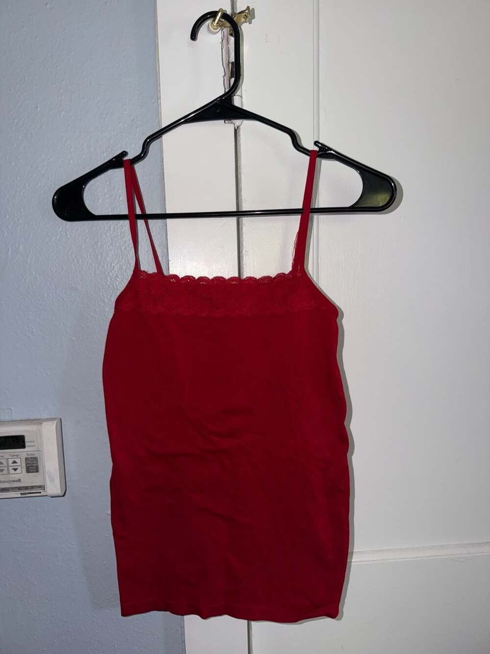 The Limited Red Lace Trim Camisole Tank Top Size XS